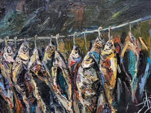 Симонова Ольга, Воблы, 40х60, холст, масло, 2022 г.