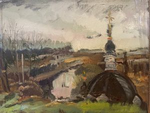 Ольга Симонова, Киржач, Первый осенний дождь, 2017 г., 60х80, холст, масло