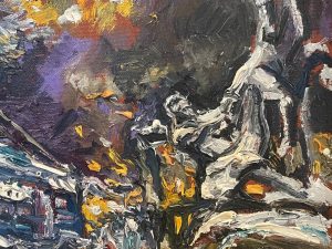 Ольга Симонова, Аничков мост, 2021 г., 30х40, холст, масло