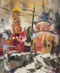 Ольга Симонова, Давидова Пустынь, предзимье, 2019 г., 60х40, холст, масло