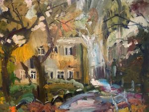 Ольга Симонова, Дождливый день в Кашире, 2016 г., 60х80, холст, масло