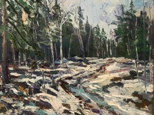 Ольга Симонова, Дорога в лесу, 2017 г., 50х60, холст, масло