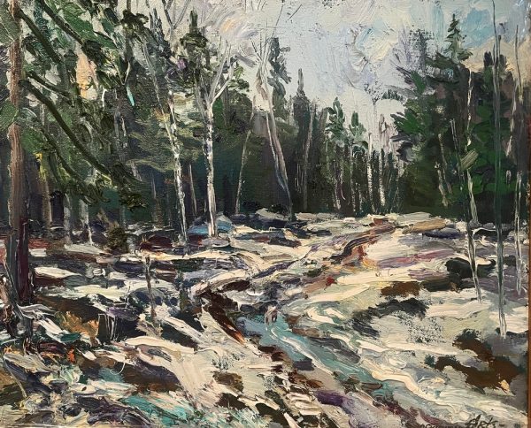 Ольга Симонова, Дорога в лесу, 2017 г., 50х60, холст, масло