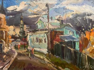 Ольга Симонова, Контрастный весенний день в Коломне, 2021 г., 65х85, холст, масло