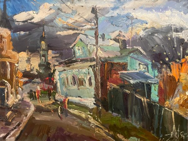 Ольга Симонова, Контрастный весенний день в Коломне, 2021 г., 65х85, холст, масло