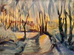 Ольга Симонова, Морозное утро, 2012 г., 50х70, холст, масло