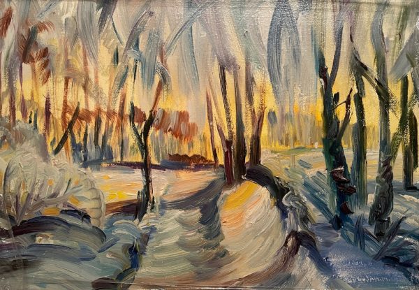 Ольга Симонова, Морозное утро, 2012 г., 50х70, холст, масло