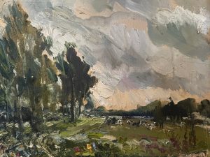 Ольга Симонова, На лугу, 2018 г., 45х65, холст, масло