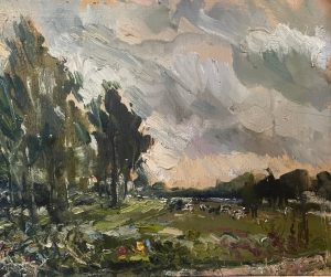 Ольга Симонова, На лугу, 2018 г., 45х65, холст, масло