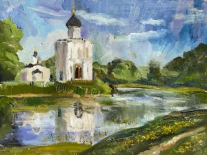 Ольга Симонова, Покрова на Нерли, 2025 г., 65х85, холст, масло