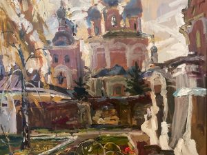Ольга Симонова, Последние минуты уходящего дня... Серпухов, 2018 г., 80х70, холст, масло