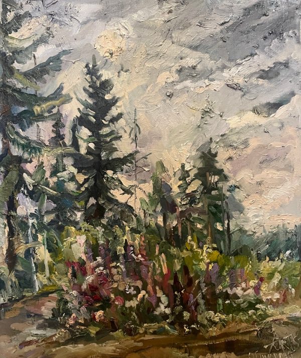 Ольга Симонова, Придорожные травы, 2018 г., 70х60, холст, масло