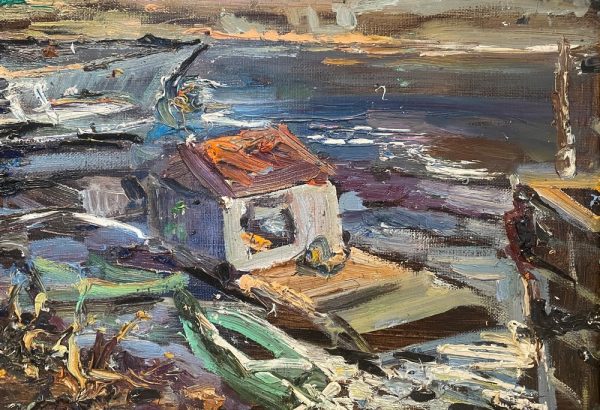 Ольга Симонова, Причал, 2014 г., 35х50, холст, масло