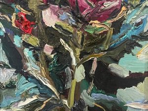 Ольга Симонова, Розочки, 2023 г., 40х20,холст, масло
