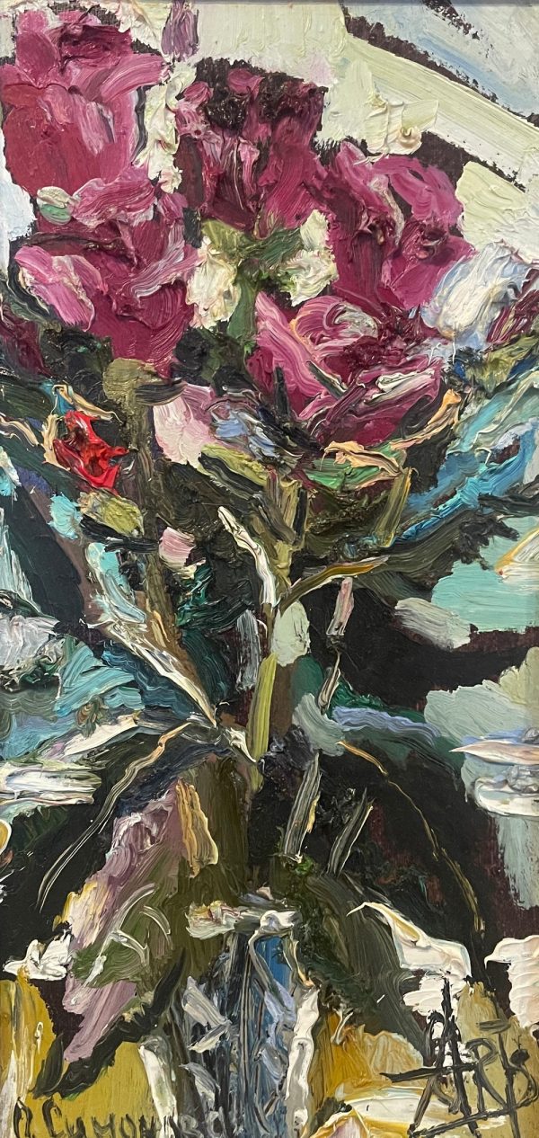 Ольга Симонова, Розочки, 2023 г., 40х20,холст, масло
