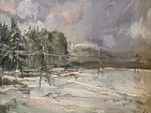 Ольга Симонова, Январская акварель, 2018г., 50х60, холст, масло