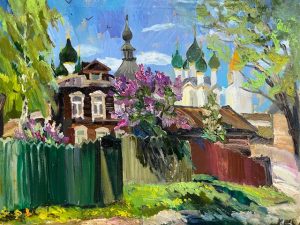 Ольга Симонова. Ростов. Сирень цветет, 2025 г., 75х95, холст, масло
