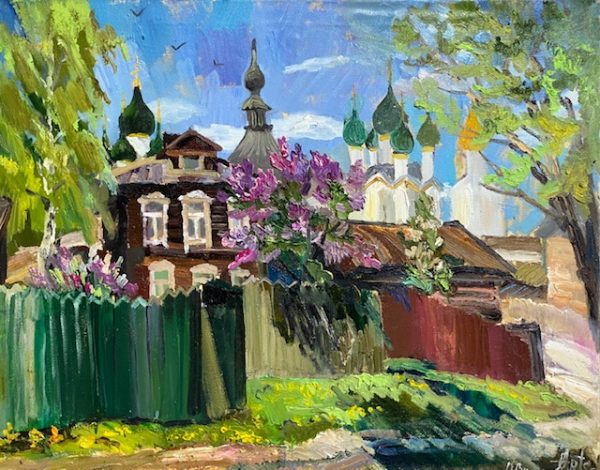 Ольга Симонова. Ростов. Сирень цветет, 2025 г., 75х95, холст, масло