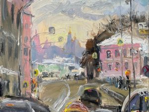 Ольга Симонова, ул. Воронцово поле, 110х90, холст, масло, 2026 г.